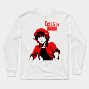 Red Blood Cell Hataraku Saibou Long Sleeve T-Shirt