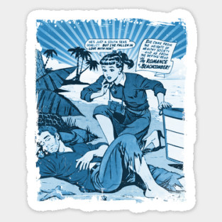 Summer Romance Beachcomber Good Vibe Romantic Comic Design Sticker