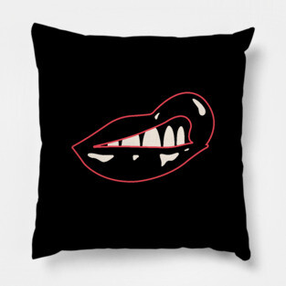 Black Lips Sneer Pillow