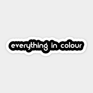 Everything In Colour Logo Plain Sticker