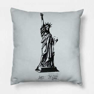 Statue of Liberty New York Patent Print Pillow