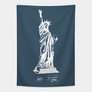 NYC Statue of Liberty Patent Tapestry