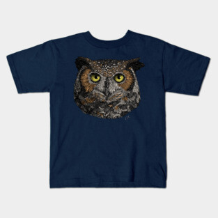 Great Horned Owl Kids T-Shirt