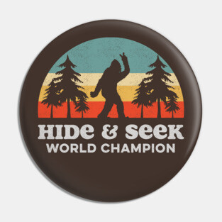 Retro Bigfoot Hide & Seek World Champion Pin