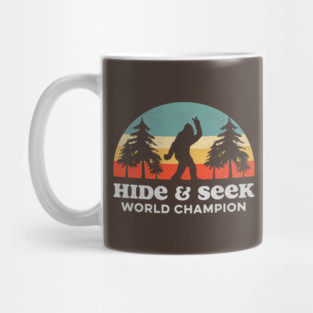 Retro Bigfoot Hide & Seek World Champion Mug