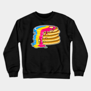 Pan Pansexual Pride Pancakes LGBT Crewneck Sweatshirt