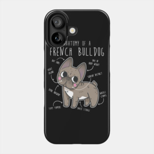 French Bulldog Anatomy Phone Case