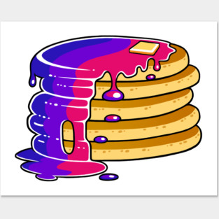 Bi Bisexual Pride Pancakes LGBT Posters and Art