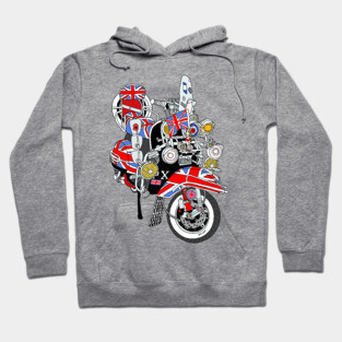 Union Jack Mods Bike Hoodie