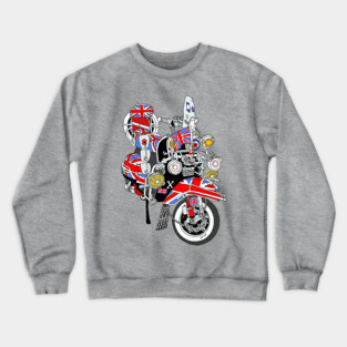 Union Jack Mods Bike Crewneck Sweatshirt