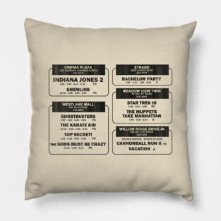1984 Movie Showtimes (faded) Pillow