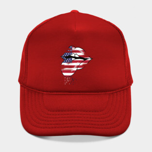 Red, White and Blue USA Mouth Hat