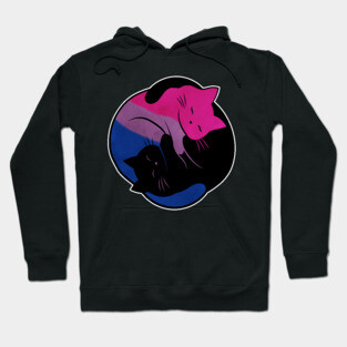 Bisexual Eternal Yin Yang Cat Hoodie