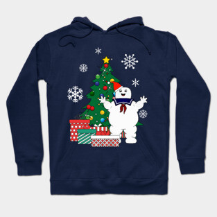 Stay Puft Ghostbusters Around The Christmas Tree Hoodie