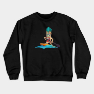 Stand Up Paddle Board SUP Tiki Guy Crewneck Sweatshirt