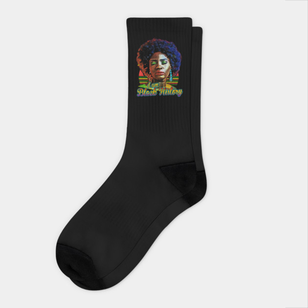 I am black history, black history, black woman, black girl magic Socks by UrbanLifeApparel