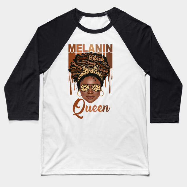 Melanin Magic, Black girl magic, black queen Baseball T-Shirt by UrbanLifeApparel