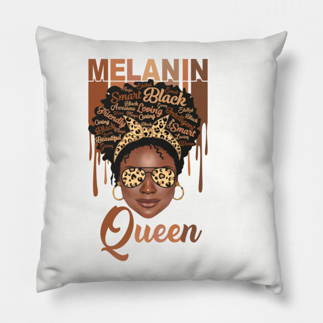 Melanin Magic, Black girl magic, black queen Pillow by UrbanLifeApparel