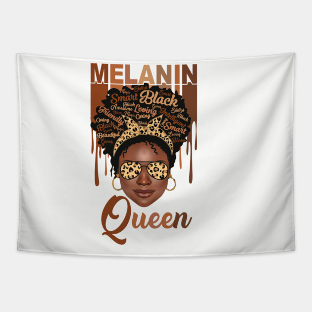 Melanin Magic, Black girl magic, black queen Tapestry by UrbanLifeApparel
