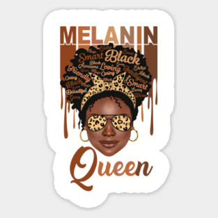 Melanin Magic, Black girl magic, black queen Sticker