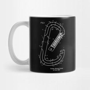 Rock Climbing Mountaineering Gift Patent Print Mug