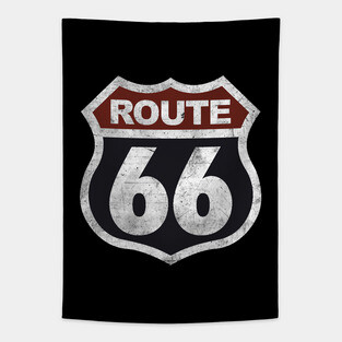Historic Route 66 Vintage Tapestry