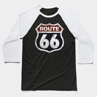 Historic Route 66 Vintage Baseball T-Shirt