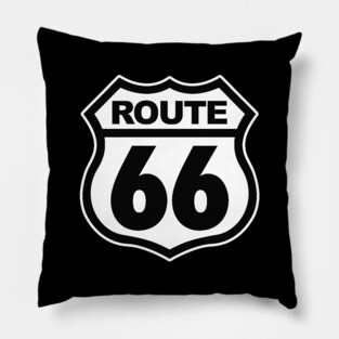 Historic Route 66 Vintage Pillow