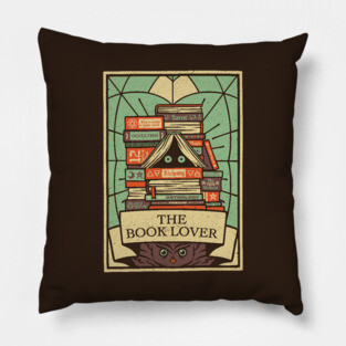 The Book Lover Tarot Card by Tobe Fonseca Pillow