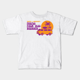 Argyle and Jonathan's Purple Palm Tree Delights Kids T-Shirt