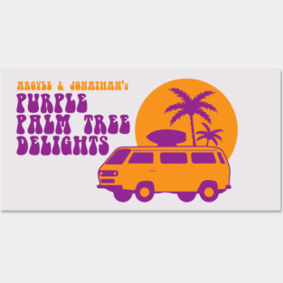 Argyle and Jonathan's Purple Palm Tree Delights Posters and Art