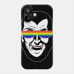 Gay Dracula Rainbow Sunglasses Vampire LGBT Phone Case
