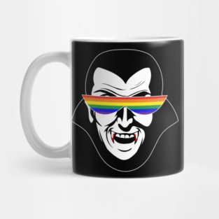 Gay Dracula Rainbow Sunglasses Vampire LGBT Mug