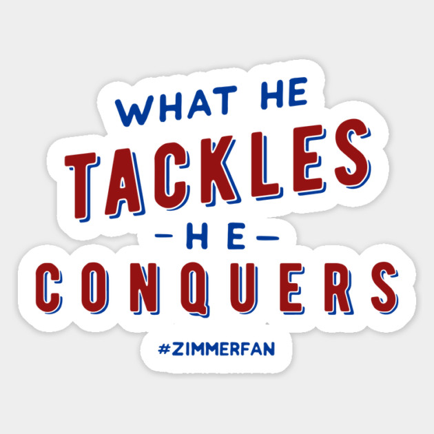 What he tackles, he conquers.  Fundraiser Design Magnet by Stars Hollow Mercantile