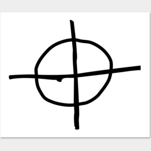 Zodiac Killer Symbol (Front/Back Print) Posters and Art