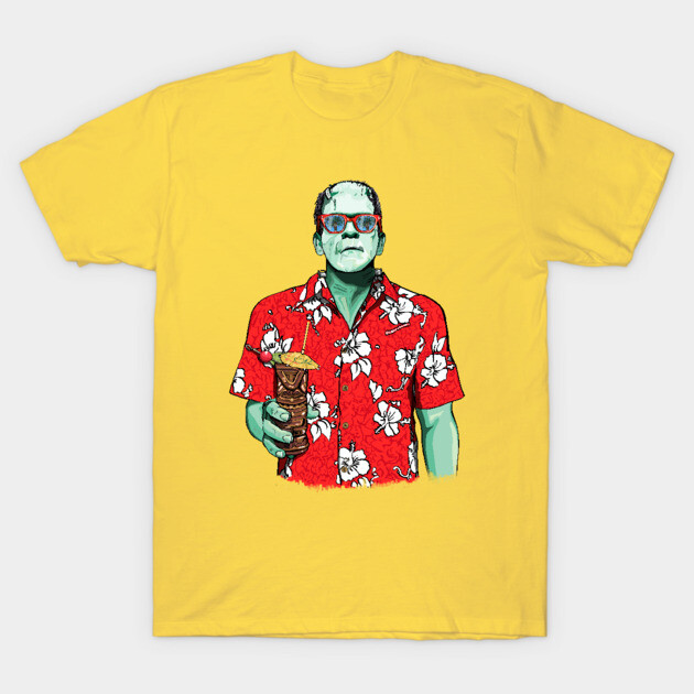 Dr. Frankenstein's Tiki Monster T-Shirt by Larry O'Connell