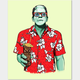 Dr. Frankenstein's Tiki Monster Posters and Art
