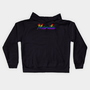 Manila Pride march LGBT Rainbow Flag Kids Hoodie