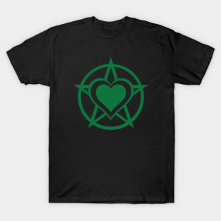 Green Pagan Heart Cheeky Witch® T-Shirt