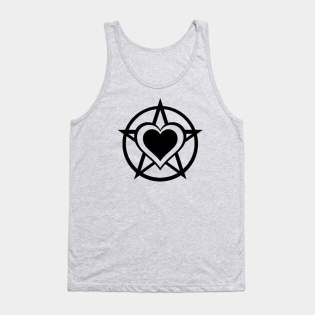 Black Pagan Heart Cheeky Witch® Tank Top by Cheeky Witch