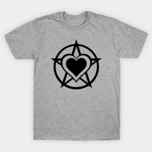 Black Pagan Heart Cheeky Witch® T-Shirt