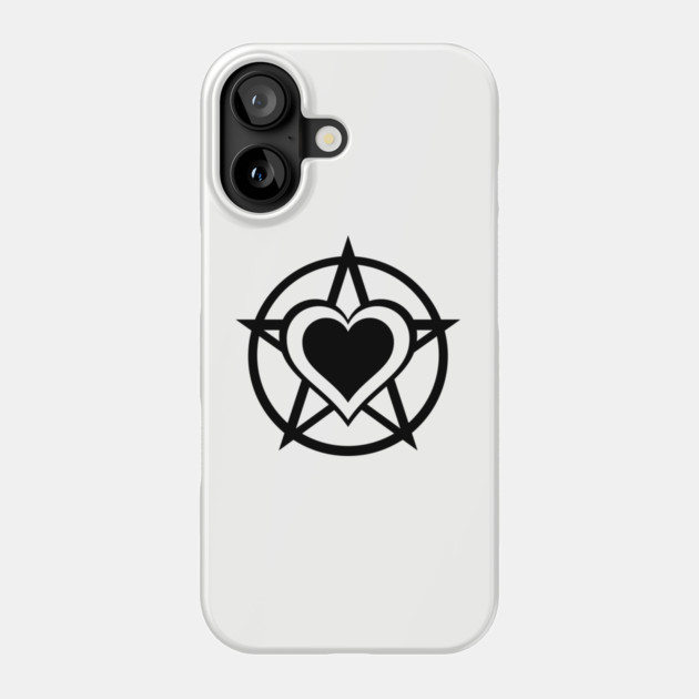 Black Pagan Heart Cheeky Witch® Phone Case by Cheeky Witch