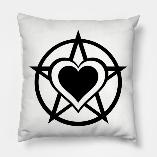 Black Pagan Heart Cheeky Witch® Pillow by Cheeky Witch