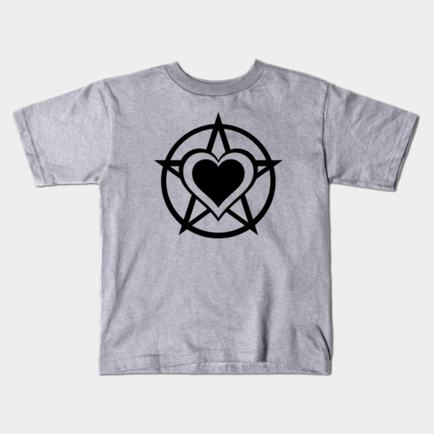 Black Pagan Heart Cheeky Witch® Kids T-Shirt by Cheeky Witch