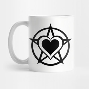 Black Pagan Heart Cheeky Witch® Mug