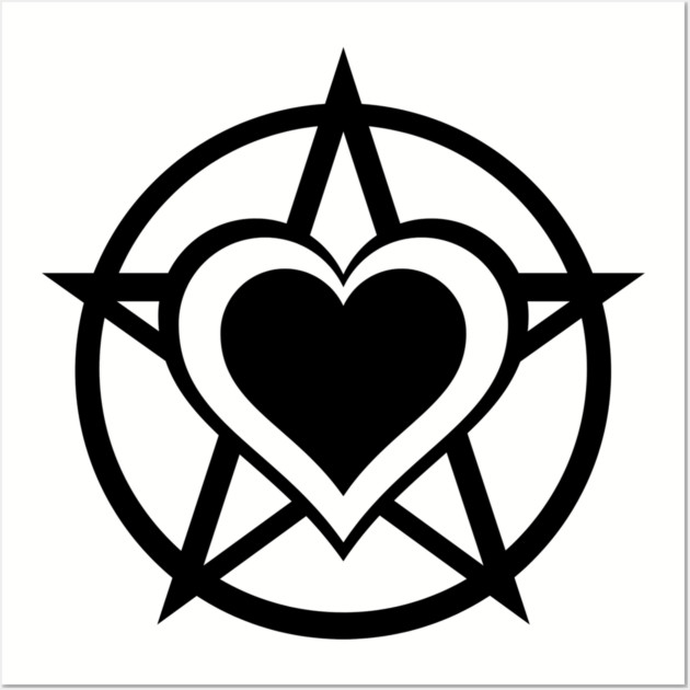 Black Pagan Heart Cheeky Witch® Wall Art by Cheeky Witch
