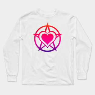 Rainbow Pagan Heart Cheeky Witch® Long Sleeve T-Shirt