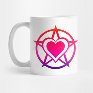 Rainbow Pagan Heart Cheeky Witch® Mug