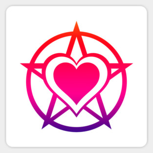 Rainbow Pagan Heart Cheeky Witch® Sticker