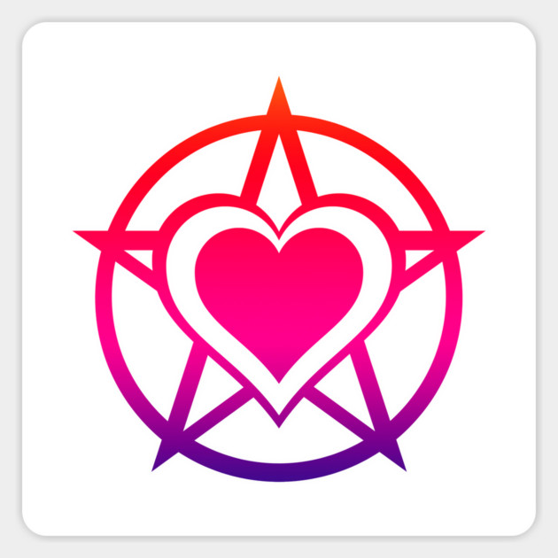 Rainbow Pagan Heart Cheeky Witch® Sticker by Cheeky Witch